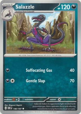Salazzle - 140/197 - Uncommon Scarlet &amp; Violet: Obsidian Flames Singles