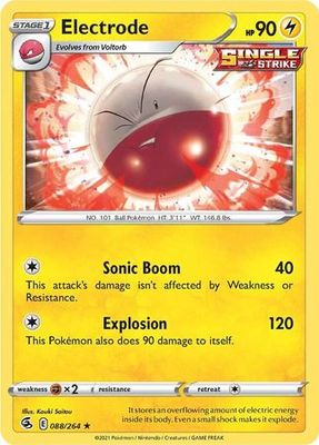 Electrode - 088/264 - Rare Sword &amp; Shield: Fusion Strike Singles