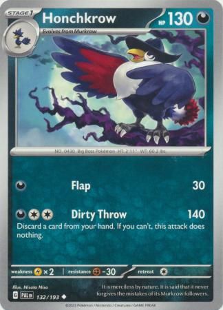Honchkrow - 132/193 - Uncommon Scarlet &amp; Violet: Paldea Evolved Singles