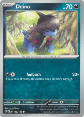 Deino - 138/193 - Common Scarlet &amp; Violet: Paldea Evolved Singles