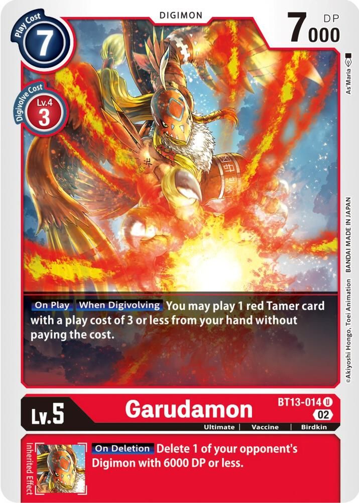 Garudamon - Versus Royal Knights (BT13) Versus Royal Knights