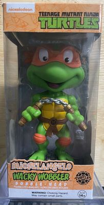 SH1 Michelangelo Wacky Wobbler Bobble Head Funko Tortugas Ninja