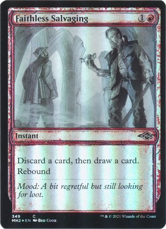 Faithless Salvaging 349 - Showcase / Sketch Foil Modern Horizons 2 Collector Booster Foil Singles