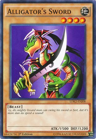 Alligator&#39;s Sword - LDK2-ENJ08 - Common 1st Edition Legendary Decks II - Joey