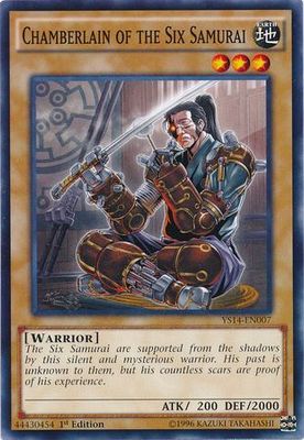Chamberlain of the Six Samurai - YS14-EN007 - Common 1st Edition Starter Deck: Super Starter: Space-Time Showdown [YS14]