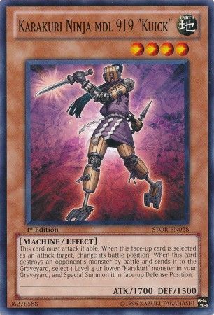 Karakuri Ninja mdl 919 "Kuick" - STOR-EN028 - Common 1st Edition Storm of Ragnarok 1st Edition Singles