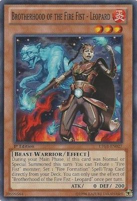 Brotherhood of the Fire Fist - Leopard - LTGY-EN027 - Common 1st Edition Lord of the Tachyon Galaxy 1st Edition Singles (espanol)