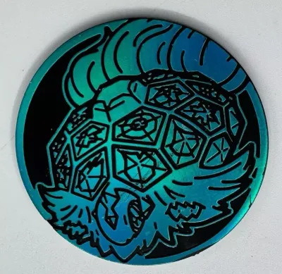 SH Pokemon Coin Oversized ×1 Terapagos Design From Nov 2024 Collector’s Chest Moneda Pokemon TCG