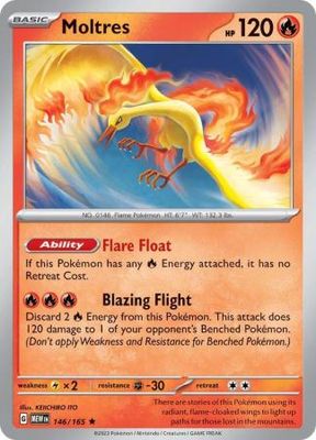 Moltres - 146/165 - Non-Holo Rare Pokemon Theme Deck Exclusives