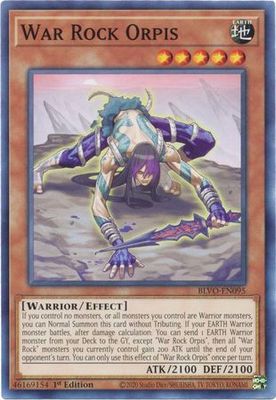 War Rock Orpis - BLVO-EN095 - Common 1st Edition Blazing Vortex 1st Edition Singles