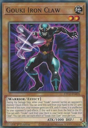 Gouki Iron Claw - ETCO-EN004 - Common 1st Edition Eternity Code 1st Edition Singles (espanol)