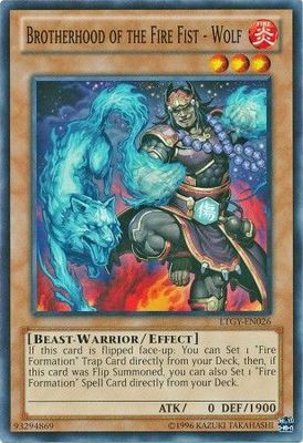 Brotherhood of the Fire Fist - Wolf - LTGY-EN026 - Common Unlimited Lord of the Tachyon Galaxy Unlimited Singles