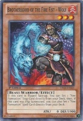 Brotherhood of the Fire Fist - Wolf - LTGY-EN026 - Common 1st Edition Lord of the Tachyon Galaxy 1st Edition Singles (espanol)