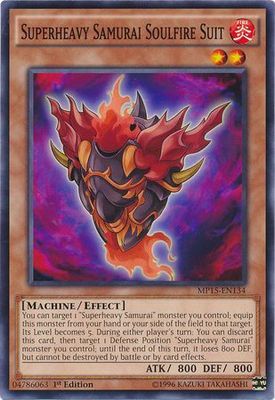 Superheavy Samurai Soulfire Suit - MP15-EN134 - Common 1st Edition Yu-Gi-Oh! 2015 Mega-Tins [MP15]
