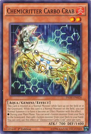 Chemicritter Carbo Crab - INOV-EN024 - Common 1st Edition Invasion Vengeance 1st Edition Singles (espanol)