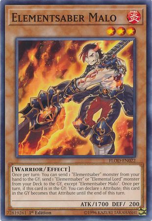 Elementsaber Malo - FLOD-EN022 - Common 1st Edition Flames of Destruction 1st Edition Singles (espanol)