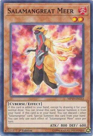 Salamangreat Meer - MP19-EN153 - Common 1st Edition Yu-Gi-Oh! 2019 Mega-Tins: Gold Sarcophagus Tin Mega Pack Singles (espanol)