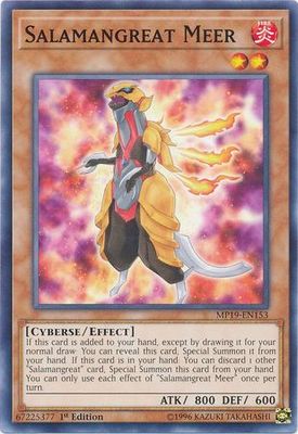 Salamangreat Meer - MP19-EN153 - Common 1st Edition Yu-Gi-Oh! 2019 Mega-Tins: Gold Sarcophagus Tin Mega Pack Singles (espanol)