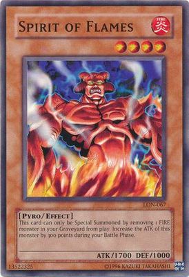Spirit of Flames - LON-067 - Common Unlimited Labyrinth of Nightmare [LON] Unlimited Singles