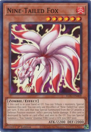 Nine-Tailed Fox - EGS1-EN009 - Common 1st Edition Egyptian God Deck: Silfer the Sky Dragon 1st Edition Singles