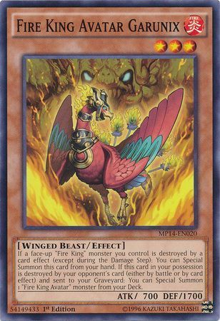 Fire King Avatar Garunix - MP14-EN020 - Common 1st Edition Yu-Gi-Oh! 2014 Mega-Tins Singles