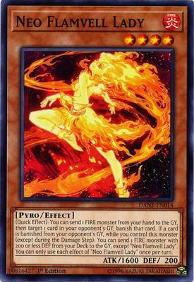 Neo Flamvell Lady - DANE-EN014 - Common 1st Edition Dark Neostorm 1st Edition Singles (espanol)