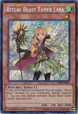 Ritual Beast Tamer Lara - THSF-EN022 - Secret Rare 1st Edition The Secret Forces (THSF) 1st Edition Singles