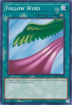 SJ Follow Wind - LOB-EN098 - Common Unlimited (25th Reprint) Legend of Blue Eyes White Dragon 25th Anniversary