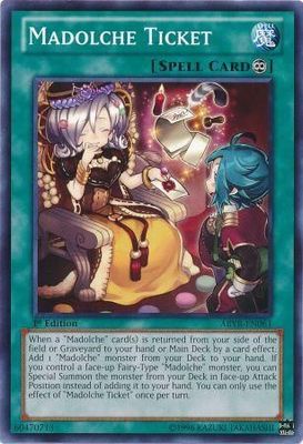 Madolche Ticket - ABYR-EN061 - Common 1st Edition Abyss Rising 1st Edition Singles