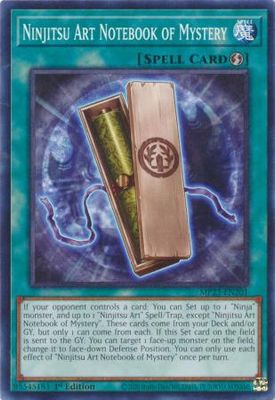 Ninjitsu Art Notebook of Mystery - MP23-EN201 - Common 1st Edition Mega Tin 2023 Dueling Heroes Singles