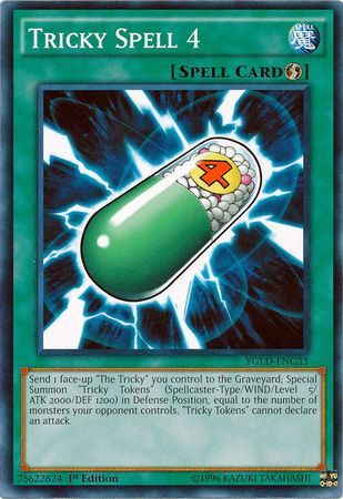 Tricky Spell 4 - YGLD-ENC33 - Common Unlimited Yugi&#39;s Gadget Deck Unlimited (YGLD-ENC) (espanol)