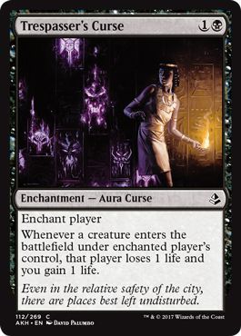 Trespasser&#39;s Curse 112/269 Amonkhet Singles