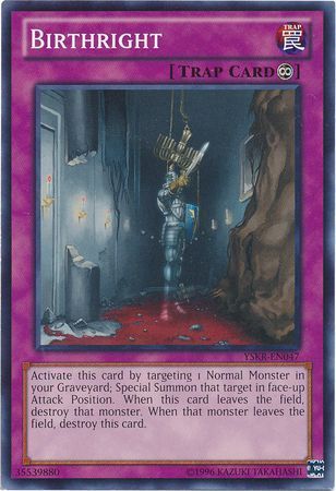 Birthright - YSKR-EN047 - Common Unlimited Starter Deck: Kaiba Reloaded Unlimited Singles