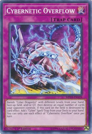 Cybernetic Overflow - MP19-EN129 - Common 1st Edition Yu-Gi-Oh! 2019 Mega-Tins: Gold Sarcophagus Tin Mega Pack Singles