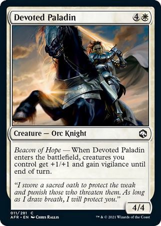 Devoted Paladin 011/281 Adventures in the Forgotten Realms Singles (Español)