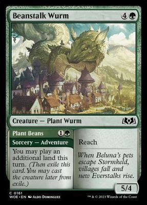 Beanstalk Wurm 0161 Wilds of Eldraine Singles (Español)