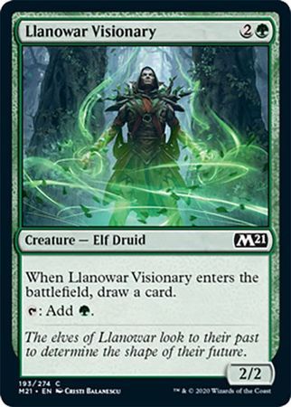 Llanowar Visionary 193/274 Magic 2021 (M21) Singles (Español)