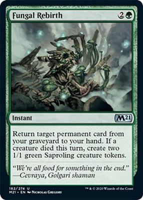 Fungal Rebirth 182/274 - Magic 2021 (M21) Singles (Español)