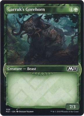 Garruk&#39;s Gorehorn 306 - Showcase Magic 2021 (M21) Collector Booster Singles