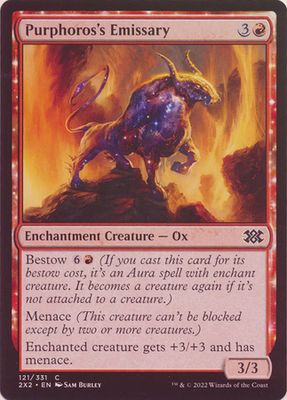Purphoros&#39;s Emissary 121/331 - Foil Double Masters 2022 Foil Singles