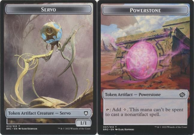 Servo 013/013 // Powerstone 007/012 Double Sided Token The Brothers&#39; War Commander