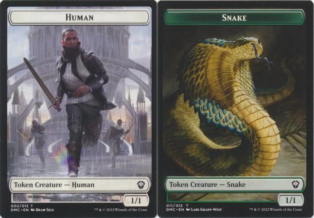 Human 002/012 // Snake 011/012 Double Sided Token Dominaria United Commander