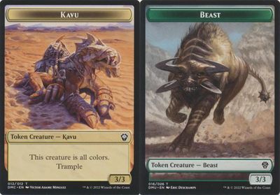 Kavu 012/012 // Beast 016/026 Double Sided Token Dominaria United Commander