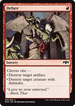 Deface 098/259 Ravnica Allegiance Singles