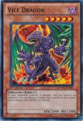 Vice Dragon - SDDC-EN009 - Common 1st Edition Structure Deck: Dragons Collide 1st Edition Singles