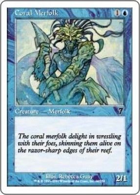 Coral Merfolk MTG 7th Edition Singles