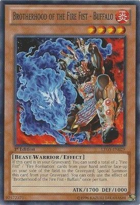 Brotherhood of the Fire Fist - Buffalo - LTGY-EN029 - Rare 1st Edition Lord of the Tachyon Galaxy 1st Edition Singles (espanol)