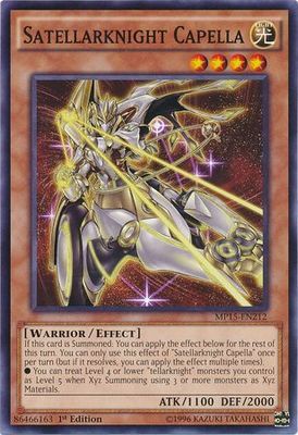 Satellarknight Capella - MP15-EN212 - Common 1st Edition Yu-Gi-Oh! 2015 Mega-Tins [MP15]