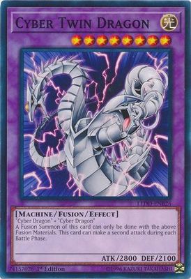Cyber Twin Dragon - LEDD-ENB26 - Common 1st Edition Legendary Dragon Decks Singles