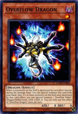Overflow Dragon - DANE-EN004 - Common 1st Edition Dark Neostorm 1st Edition Singles (espanol)